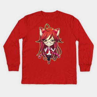 Grell in Wonderland Kids Long Sleeve T-Shirt